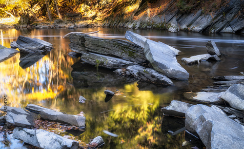 Small waterfall at Ayer's Cliff in the Estrie region of Quebec, Canada