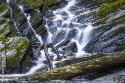 Small waterfall at Ayer's Cliff in the Estrie region of Quebec, Canada