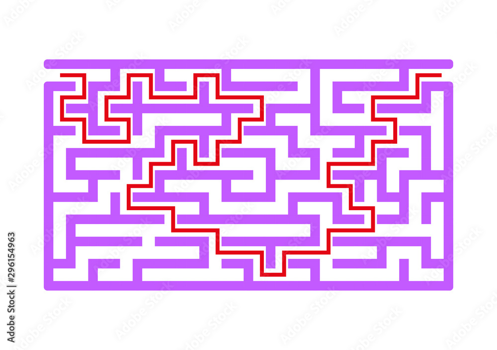 Abstact labyrinth. Educational game for kids. Puzzle for children. Maze conundrum. Find the right path. Vector illustration. Abstact labyrinth. Educational game for kids. Puzzle for children. Maze conundrum. Find the right path. Vector illustration.