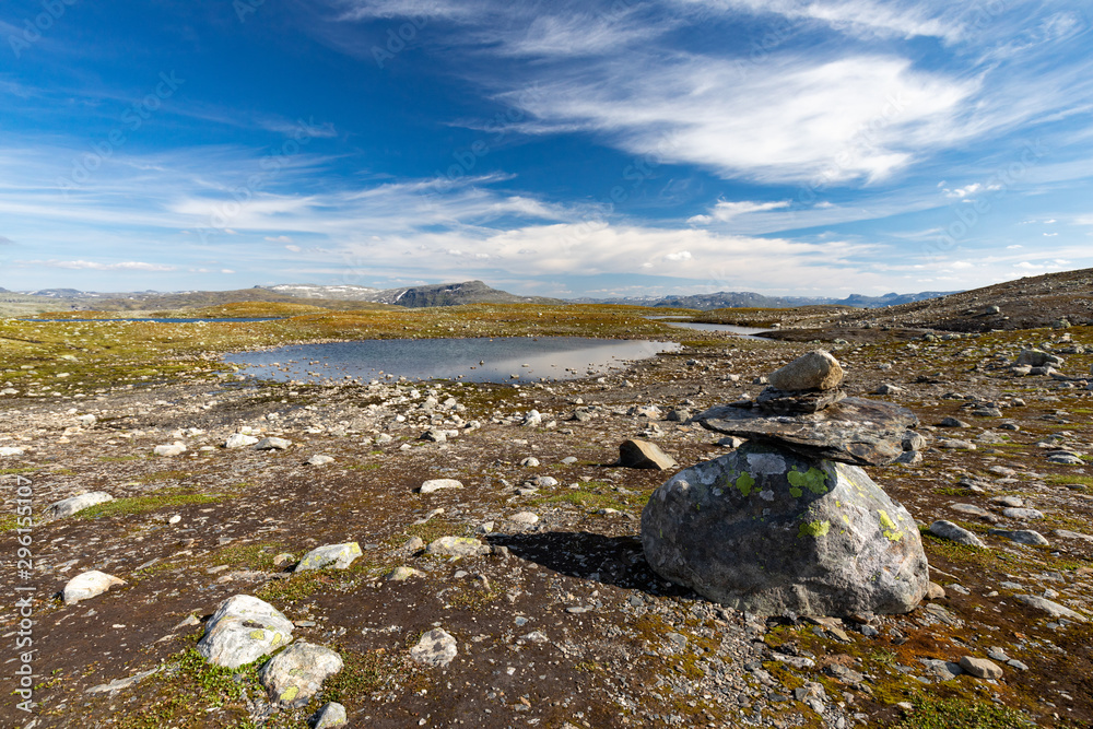 Mountain region between Aurland and Laerdal in Norway.