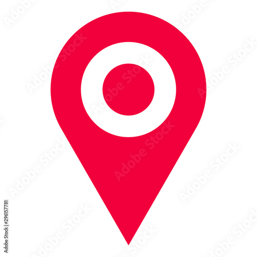 Red GPS pointer location map icon vector illustration