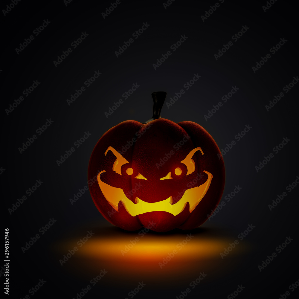 Scary Halloween pumpkins on wood in a spooky place at night. Poster concept. Scary Halloween pumpkins on wood in a spooky place at night. Poster concept.