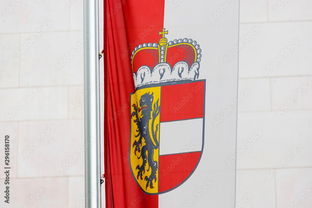 Fototapeta premium the flag of salzburg city ibn austria
