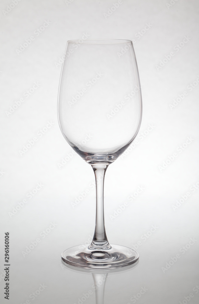 Glass wine glass is onglass