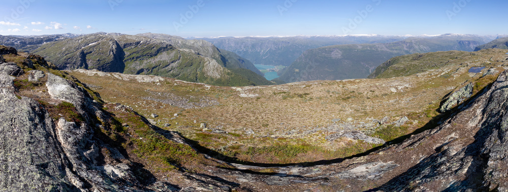 Hiking at Jotunheimen National Park - panorama, Norway Scandinavia