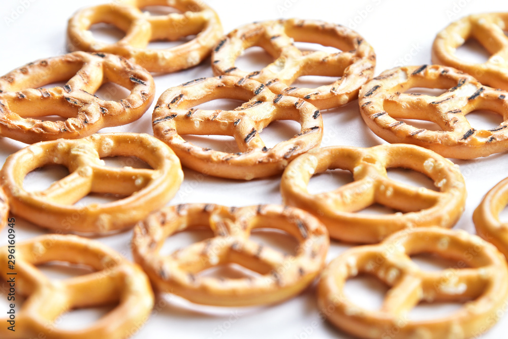 Cracker cookies on a white background Cracker cookies on a white background