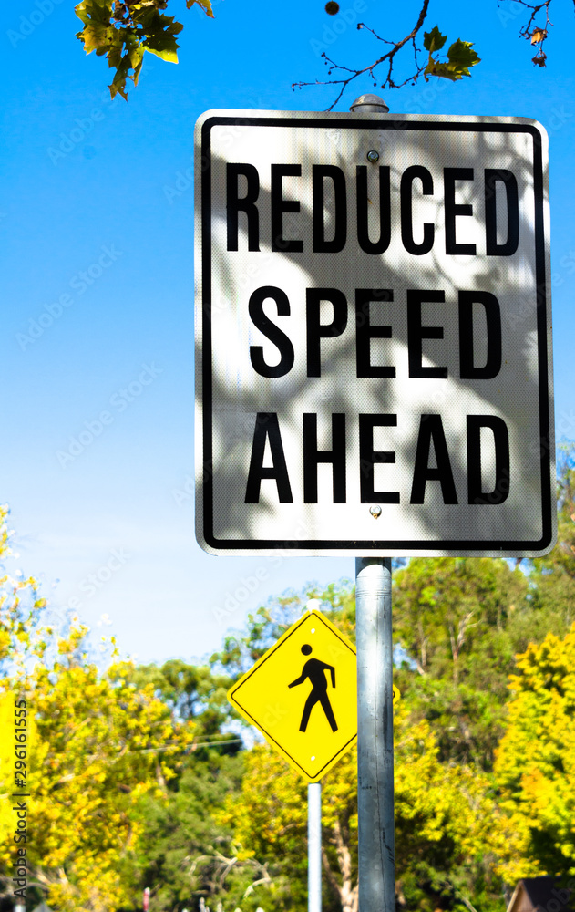 Speed warning sign