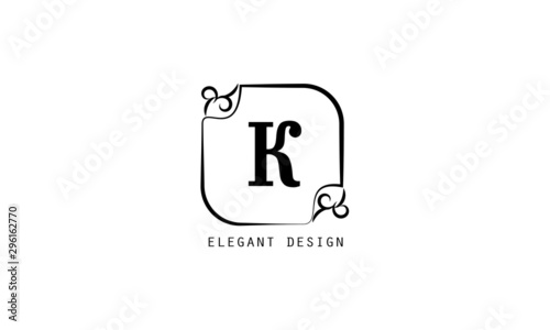 Modern and elegant geometric design of the logo with the letter. Monograms for florists, cosmetics, business. Stylish minimalist vector illustration.