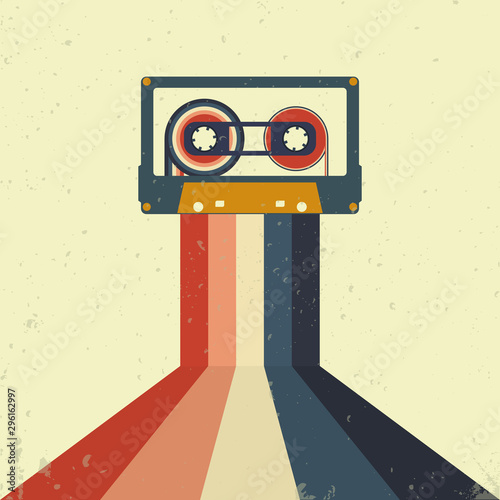 Cassettes music retro style. Vector illustration