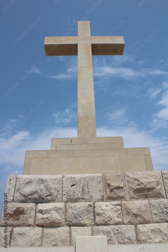 cross on top of the hill Dubrovnik cross on top of the hill Dubrovnik