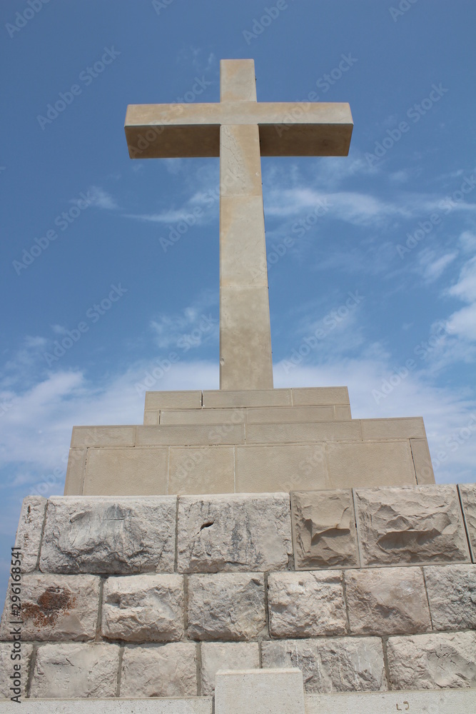 cross on top of the hill Dubrovnik