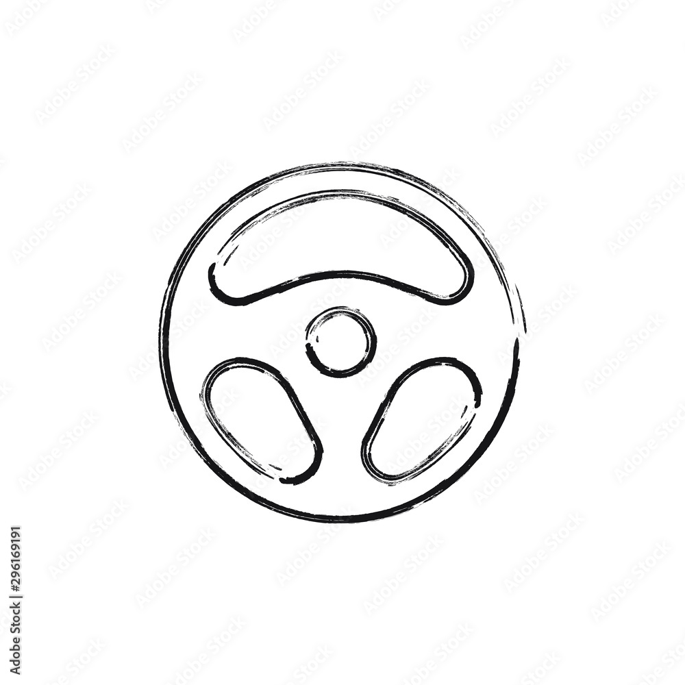 Steering wheel icon isolated on white background. Vector illustration Steering wheel icon isolated on white background. Vector illustration