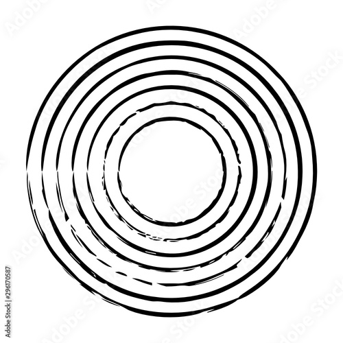 Vector pattern with circles. Black and white texture.