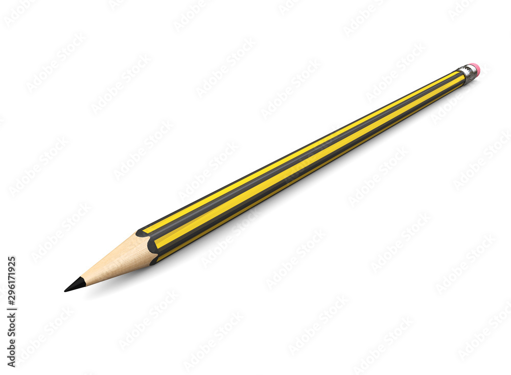 Black and yellow graphite pencil Black and yellow graphite pencil