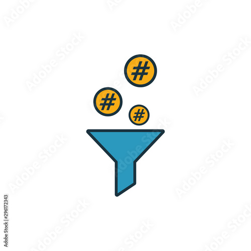 Curation icon set. Four elements in diferent styles from content icons collection. Creative curation icons filled, outline, colored and flat symbols