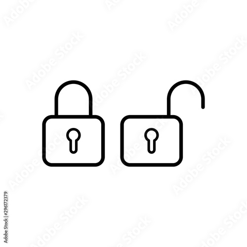 Padlock icon trendy