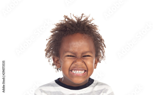 Beautiful child with a funny expression