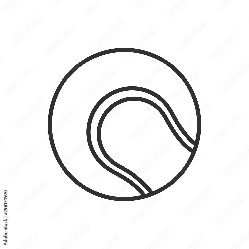 Isolated ball of tennis flat vector design Isolated ball of tennis flat vector design