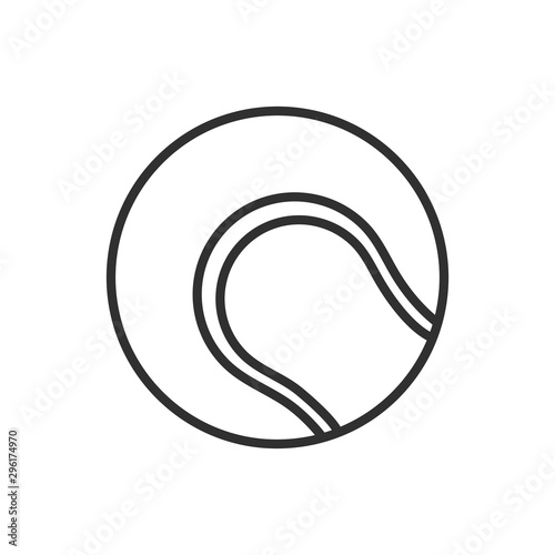 Isolated ball of tennis flat vector design