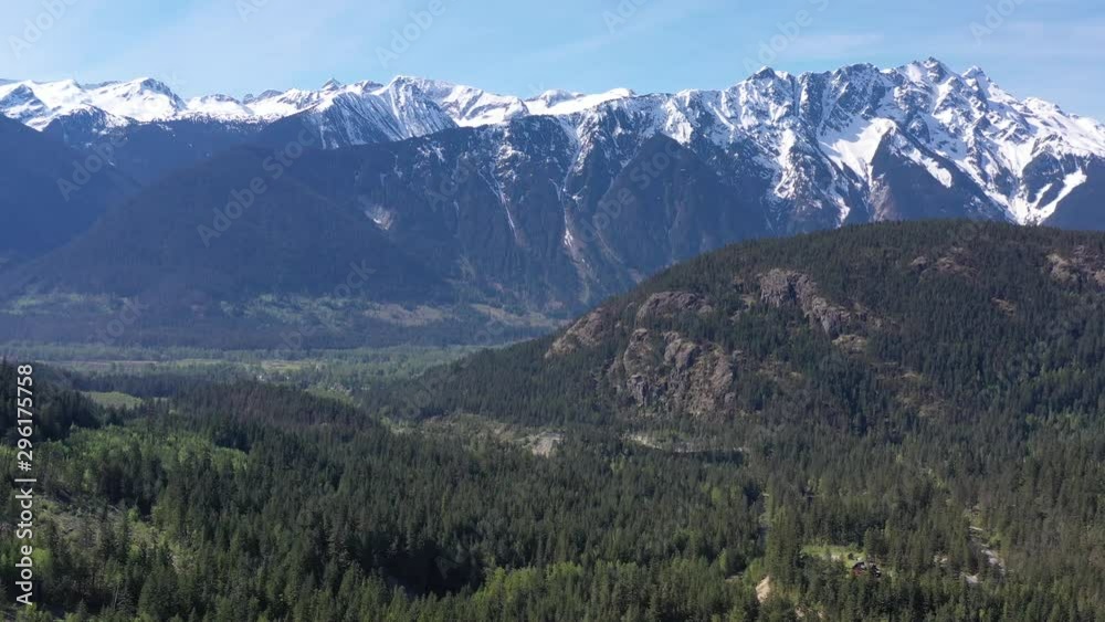 Aerial view at mountains in British Columbia, Canada. 4K. Aerial view at mountains in British Columbia, Canada. 4K.