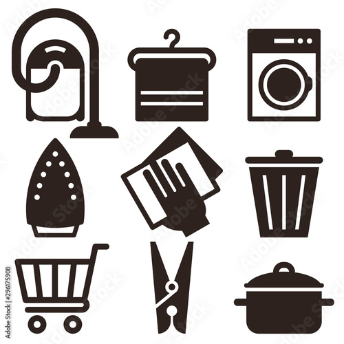 Cleaning icon set