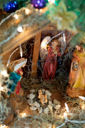 Traditional figures representing the birth of the child Jesus Christ. © jcfotografo