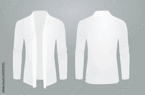 White shawl sweater. vector illustration