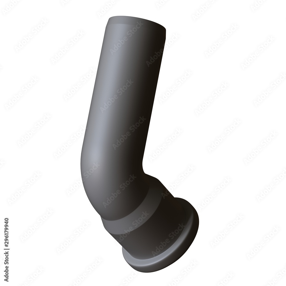 Plastic sewer pipe grey on white background, isolated. 3D rendering of excellent quality in high resolution. It can be enlarged and used as a background or texture. Plastic sewer pipe grey on white background, isolated. 3D rendering of excellent quality in high resolution. It can be enlarged and used as a background or texture.