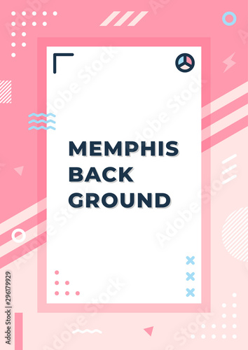Colorful Memphis background design.