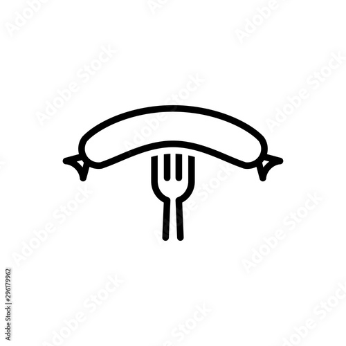 Sausage icon trendy