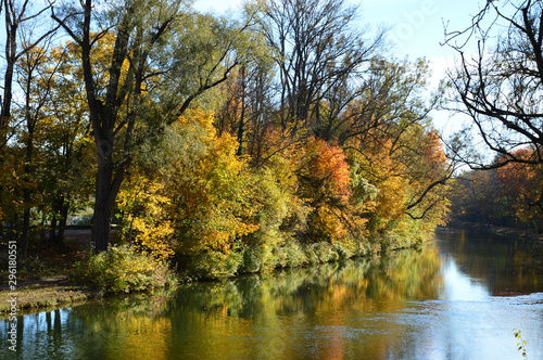 Autumn and river in the park