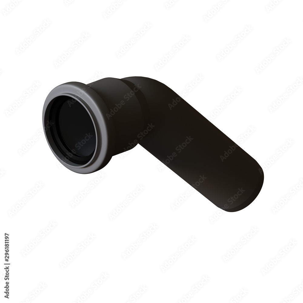 Plastic sewer pipe grey on white background, isolated. 3D rendering of excellent quality in high resolution. It can be enlarged and used as a background or texture. Plastic sewer pipe grey on white background, isolated. 3D rendering of excellent quality in high resolution. It can be enlarged and used as a background or texture.