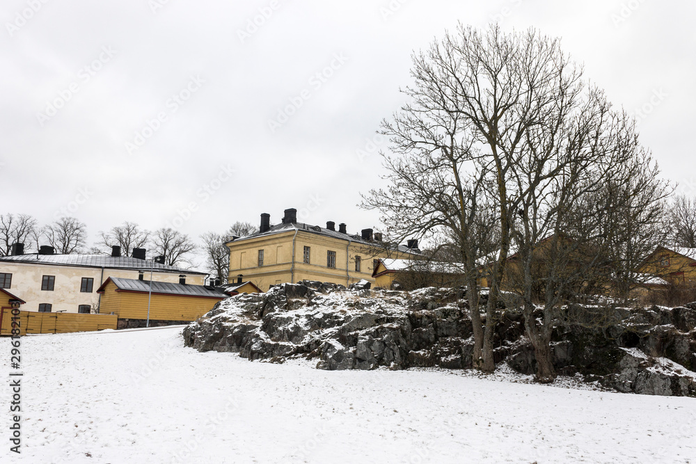 Helsinki, Finland. Walls and fortifications of the fortress island of Suomenlinna. A World Heritage Site since 1991 Helsinki, Finland. Walls and fortifications of the fortress island of Suomenlinna. A World Heritage Site since 1991
