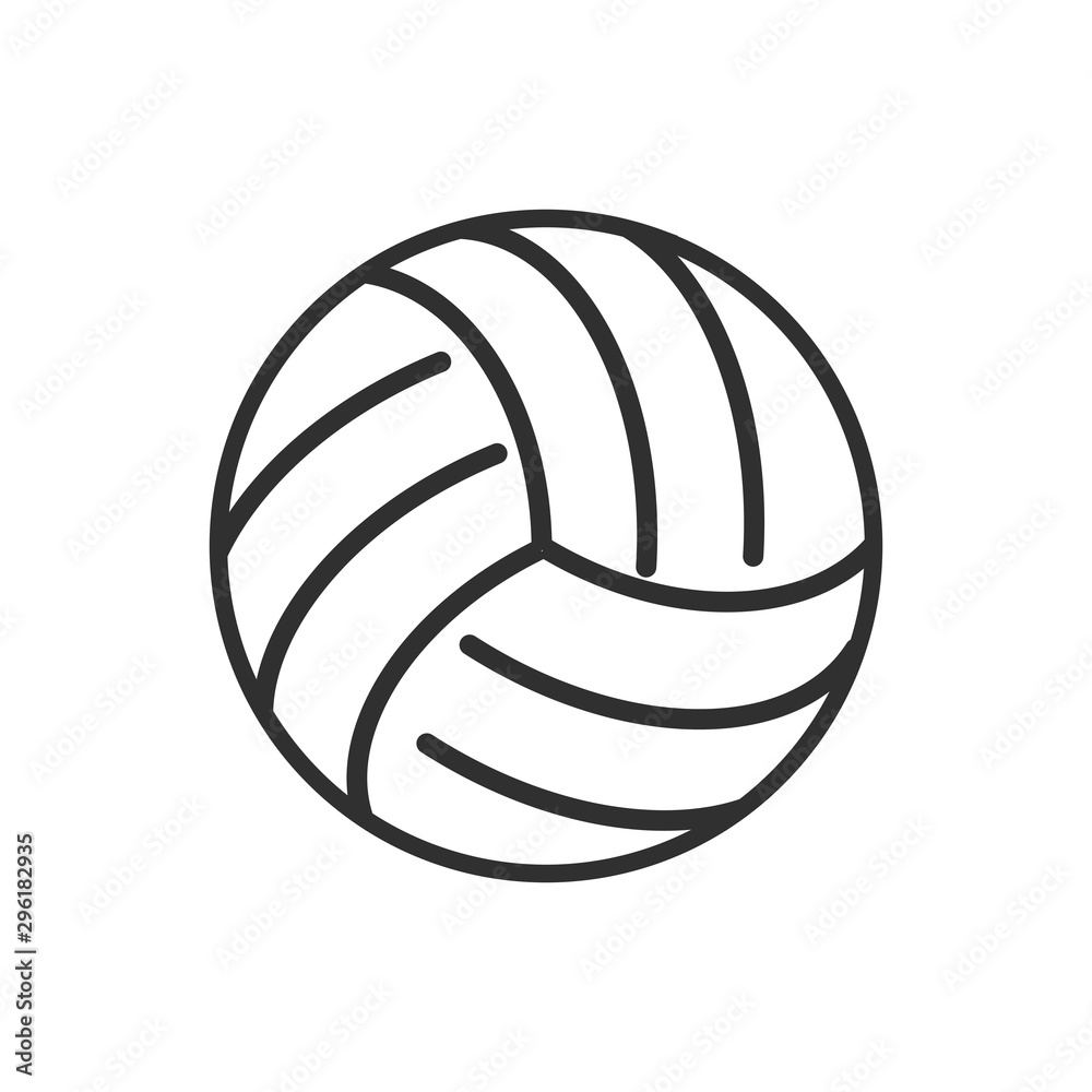 Isolated ball of volleyball flat vector design