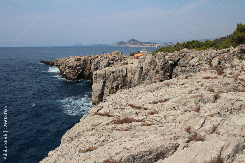 rocks and sea lokrum island croatia