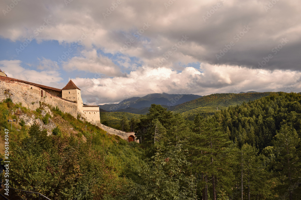 Castle surrounded by the forest in Rumania