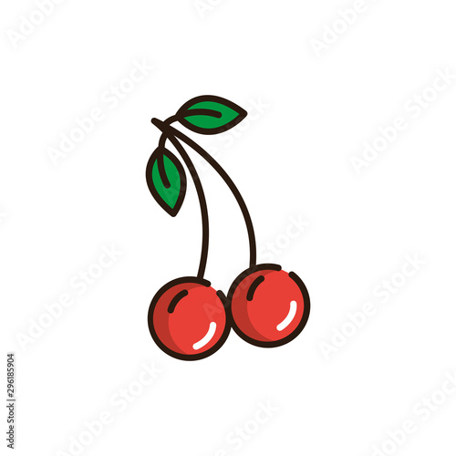 Isolated cherry icon fill vector design