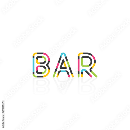 Bar Word Color Dots Font