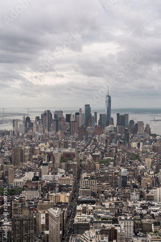 Photography New York, New York, USA skyline, view from the Empire State building in Manhatta