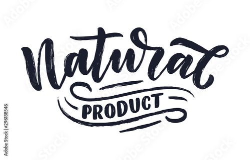 Lettering quote, great design for any purposes. Vector slogan for logotype creation. Tasty breakfast. Diet food. Logo healthy nutrition packaging.