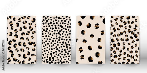 Leopard print design. Animal skin pattern.