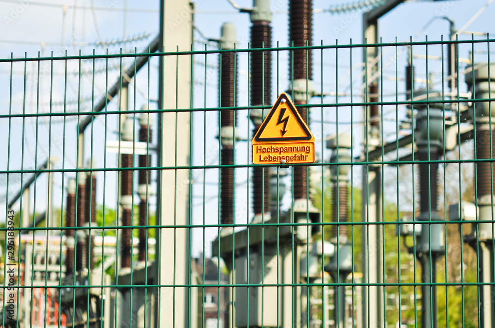 Fototapeta premium Electricity high voltage