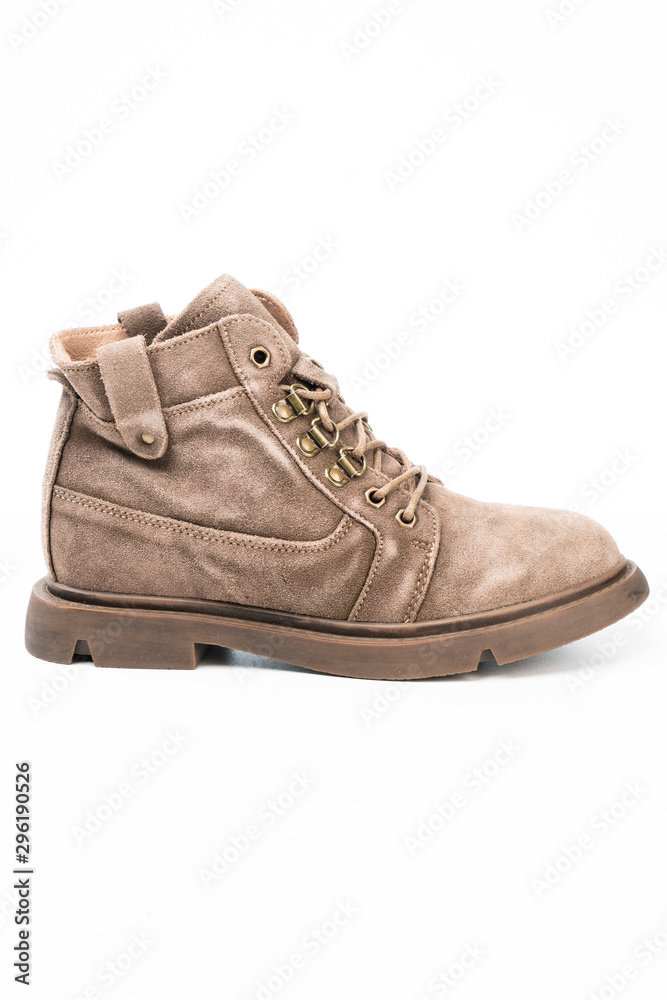 brown leather boots isolated on white background brown leather boots isolated on white background