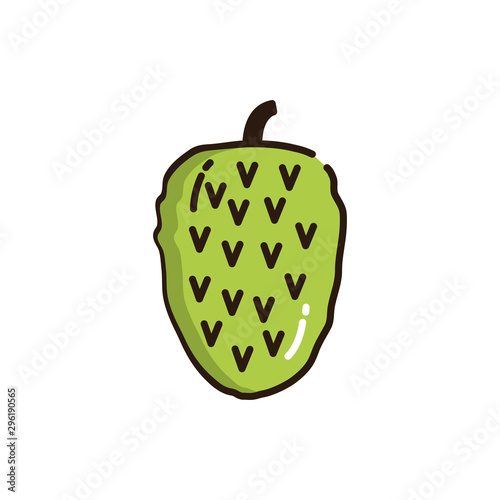 Isolated jack fruit icon fill vector design