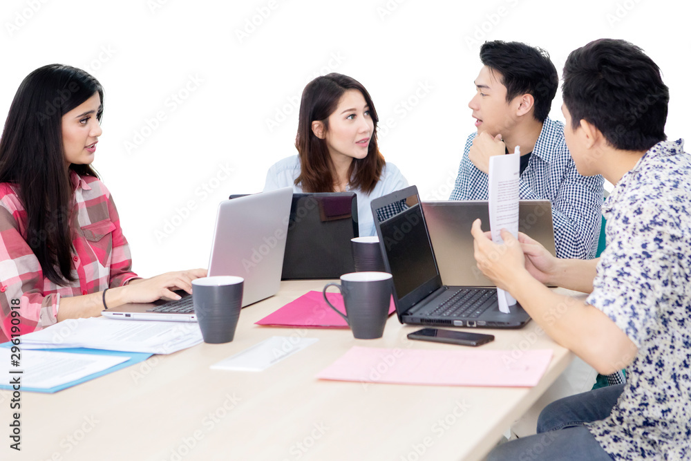 Young business team having discussion on studio Young business team having discussion on studio