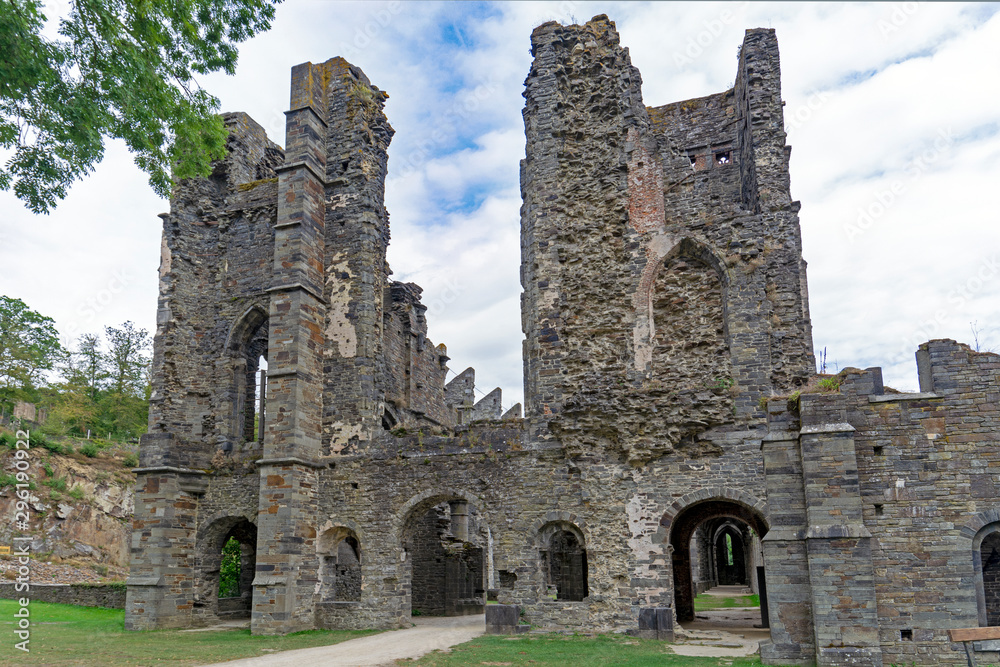 Villers Abbey ruins, gothic cathedral