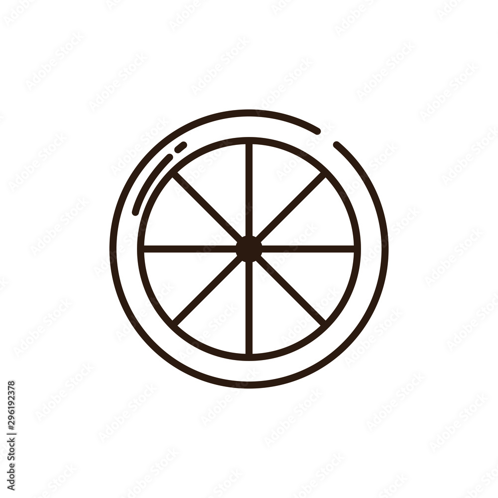 Isolated lemon icon line vector design Isolated lemon icon line vector design