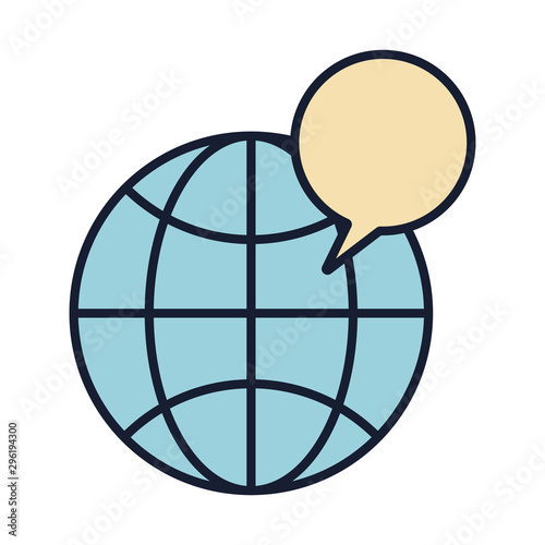 Isolated global sphere fill vector design
