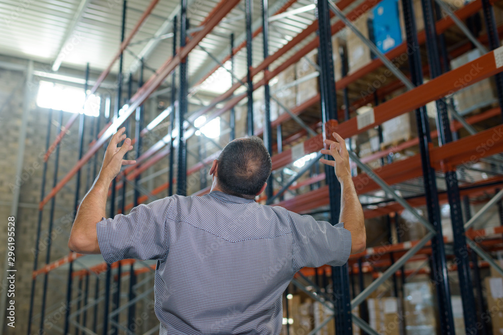 angry manager in a warehouse angry manager in a warehouse