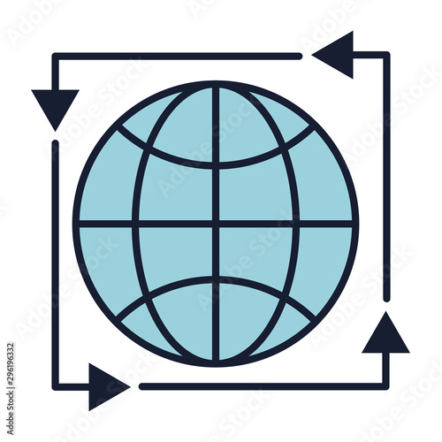 Isolated global sphere fill vector design